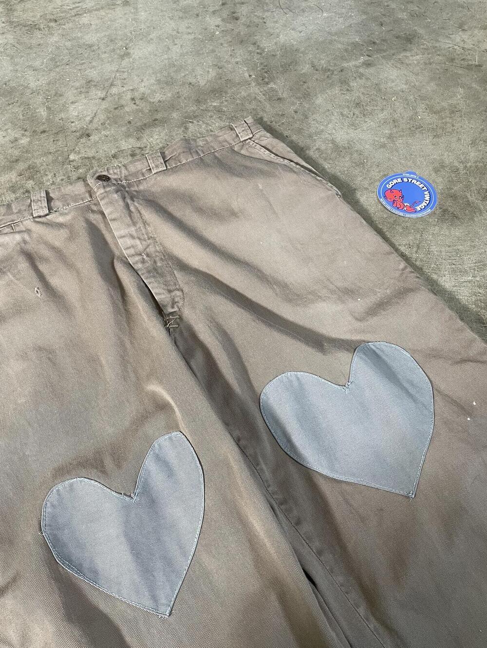 Vintage 60s Distressed Repaired Chino Workpants 36x40